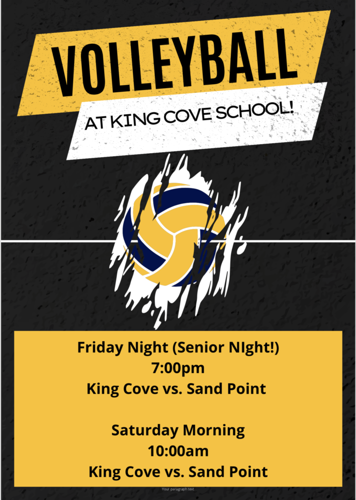 AEBSD Volleyball Games at King Cove School This Weekend! | King Cove School