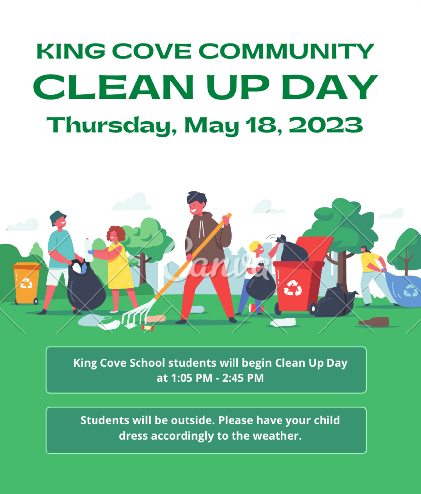 King Cove School partnership for Community Clean Up Day