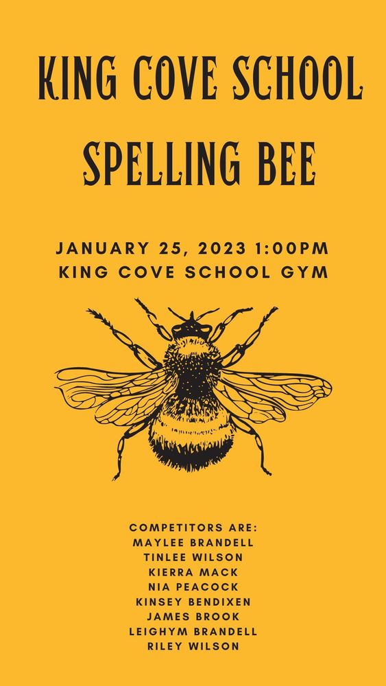 King Cove School Spelling Bee
